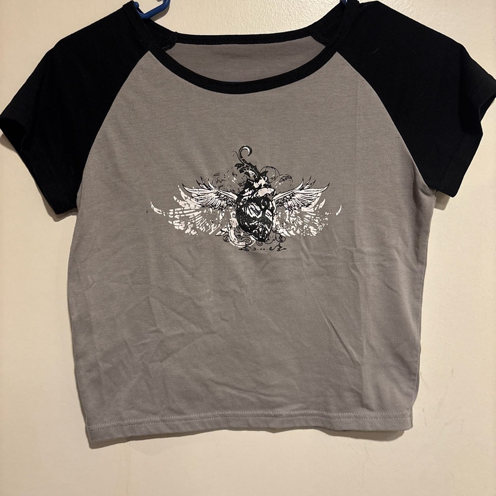 Stylish Gray and Black Women's Top